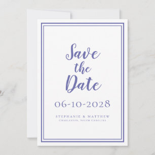 Boda Azul Vinca Minimalista Guárdala la Fecha