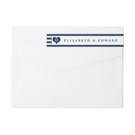 Boda azul y blanco de la Marina de Moda moderna