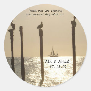 Boda bag gracias pegatina