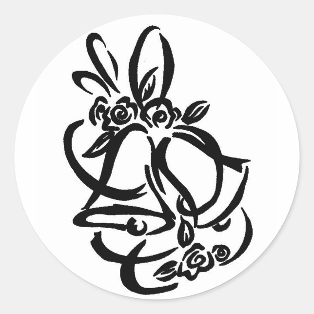 Boda Bell Pegatinas (Anverso)