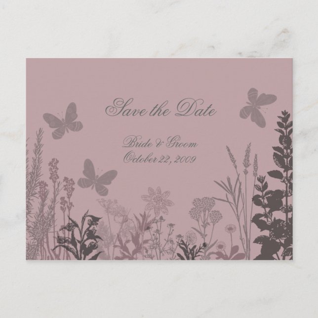 Boda Belle Guardar la tarjeta postal de fecha (Anverso)