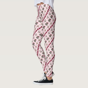 Boda Bells Bridal Rosa Flor Bowtie Leggings