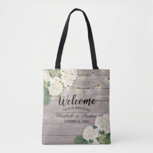 Boda Bienvenida Regalo Bolsa Flor Leña de cuerda