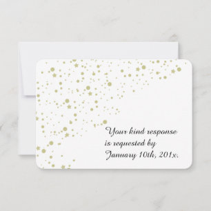 Boda blanca de las estrellas del oro Confetti RSVP