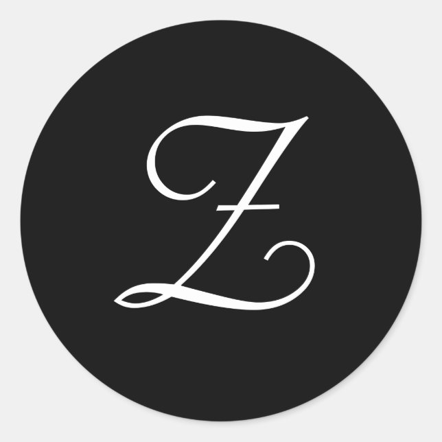 Boda blanco negro Pegatinas monográficos Z (Anverso)