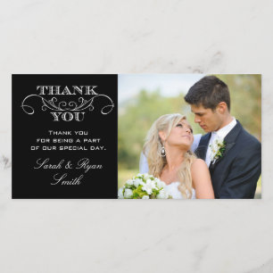 Boda blanco y negro moderno foto tarjetas de agrad