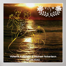 Boda Bloque de madera Impresión de foto