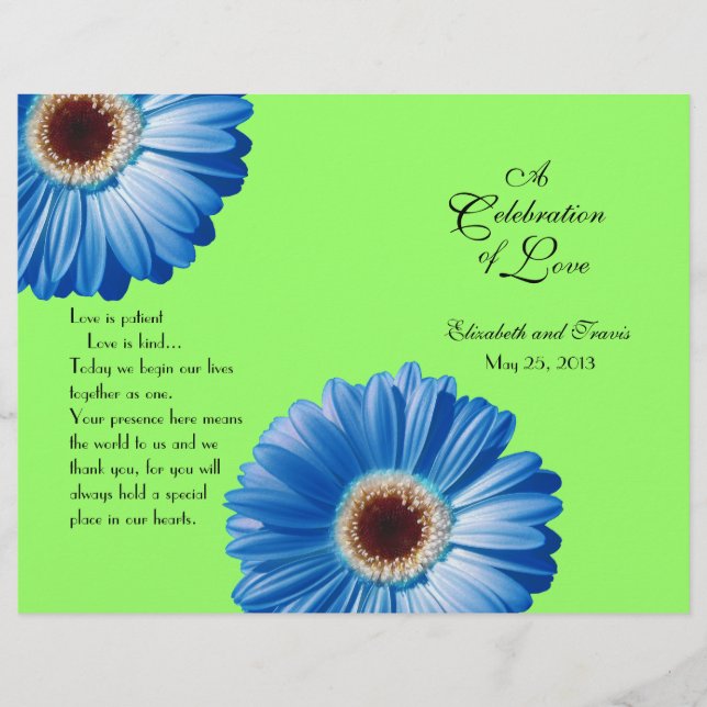 Boda Blue Daisy/ Programa (Anverso)