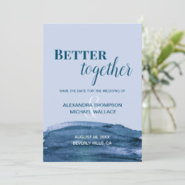 Boda Blue Modern Better Together acuarcolor