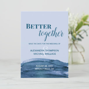 Boda Blue Modern Better Together acuarcolor