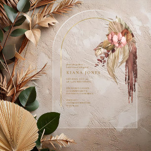 Boda Boho Oasis Floral Invitación de Despedida de