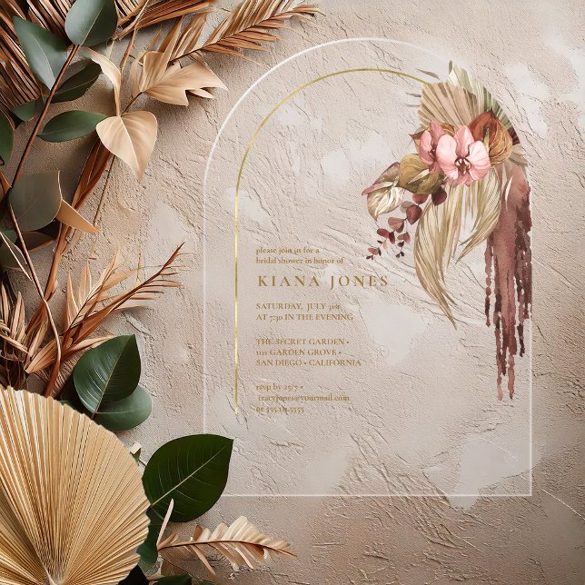 Boda Boho Oasis Floral Invitación de Despedida de  (Subido por el creador)