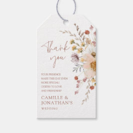 Boda Boho Wildflower Gracias etiqueta