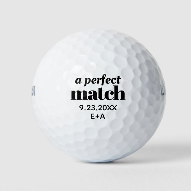 Boda Bolas de golf Perfecta Partida Personalizada (Anverso)