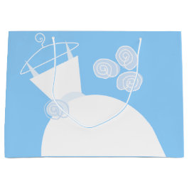 Boda Bolsa de regalo azul grande