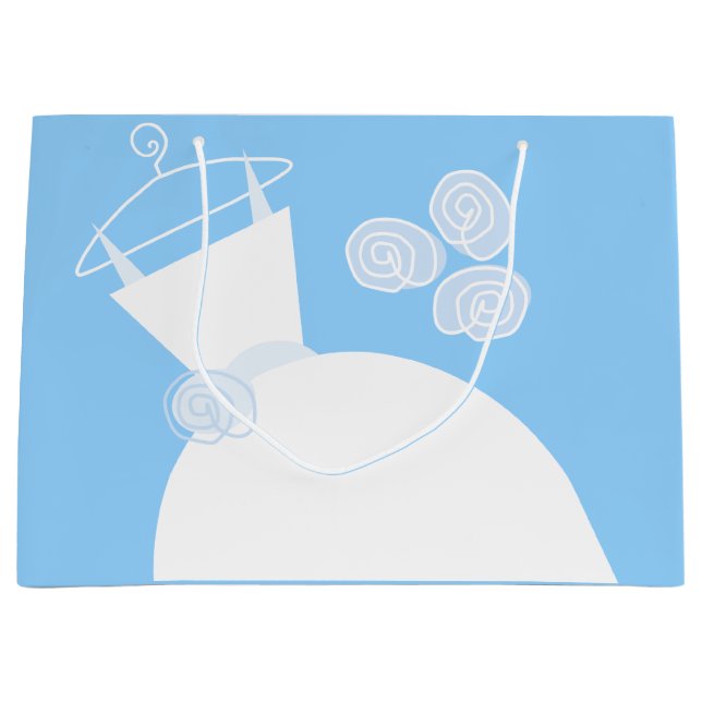 Boda Bolsa de regalo azul grande (Anverso)