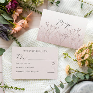 Boda botánica de oro Rosa moderno RSVP
