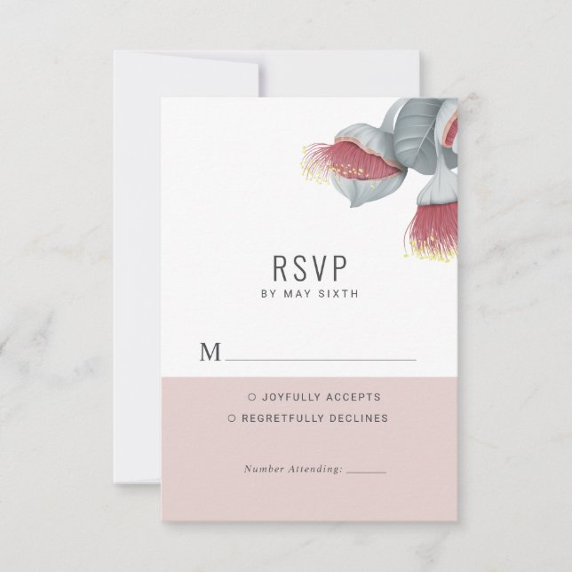 Boda botánica minimalista RSVP (Anverso)