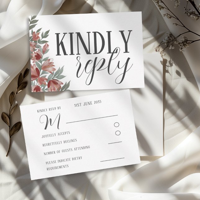Boda botánica moderna de terracota RSVP (Subido por el creador)
