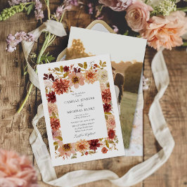 Boda Botánico de Boho Fall Invitación a la fotogra