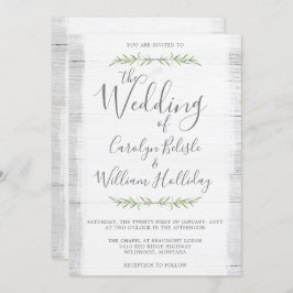 Boda Botánico de Madera Rústica + Invitación de De