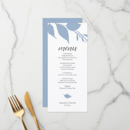 Boda botánico Dusty Blue Menu Card