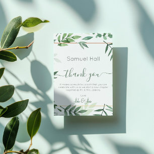 Boda Botánico Verde - Tarjeta de Mesa