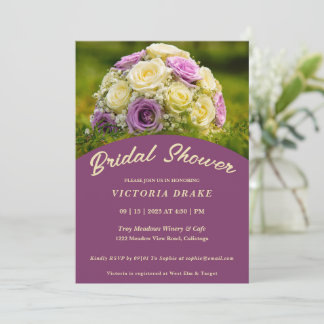 Boda Bouquet Bridal Shower Invitación