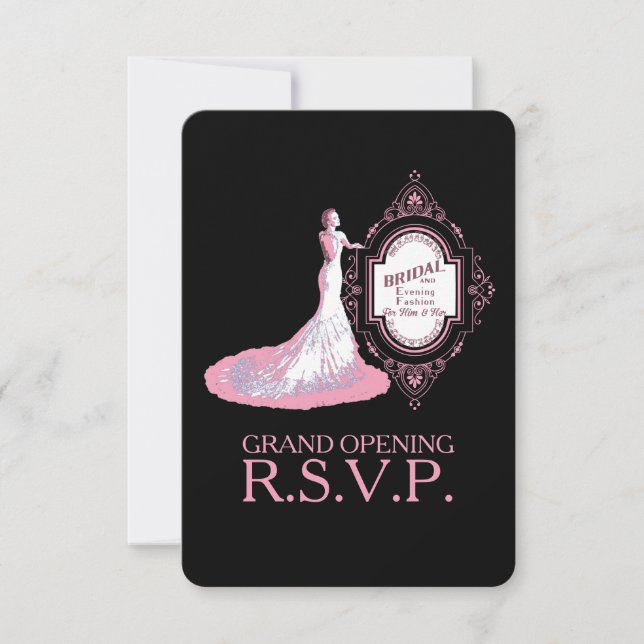 BODA BOUTIQUE ~ Tarjeta de respuesta / RSVP (Anverso)