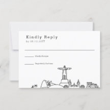 Boda Brasileña | RSVP de Silueta Estilizada
