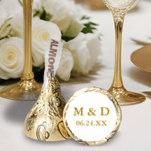 Boda Bride y Groom Gold Initials