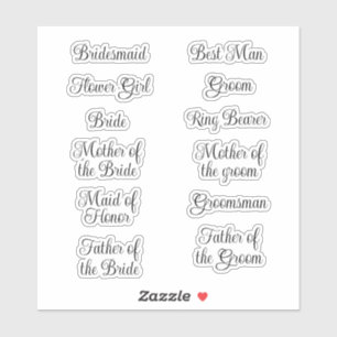 Boda Bridesmaid Decal Vinyl Pegatinas