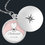 Boda Bridesmaid Keepsake Gracias Collar<br><div class="desc">Collares de sake Elija Plata o Plata Estridente</div>