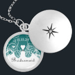 Boda Bridesmaid Keepsake Gracias Collar<br><div class="desc">Collares Keepsake Elija ya sea el acabado plateado de oro o el Personalizado exclusivo de plata estéril !st Navidades Boda regalo Keepsake Wedding Party Necklaces - para cambiar el color de fondo - haga clic en personalizar - haga clic en editar - elija la última herramienta en el menú desplegable...</div>