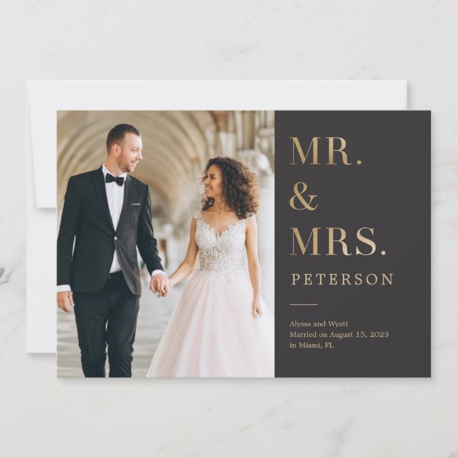 Boda brillante Invitación Gold (Anverso)