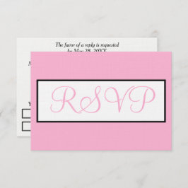 Boda brillante Rubor color rosa blanco RSVP