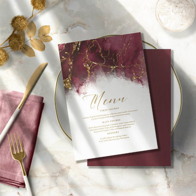 Boda Brillo de Mármol Burgundy Oro ID644 (Subido por el creador)