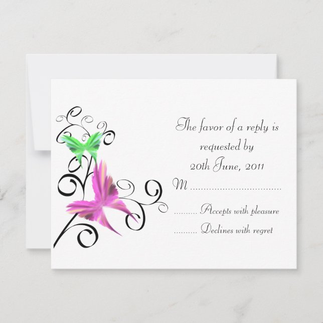 Boda Butterflies RSVP (Anverso)