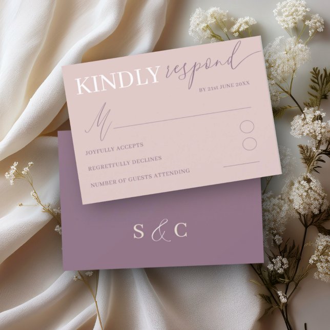 Boda Caligrafía RSVP Rosa Dorado Chic (Subido por el creador)