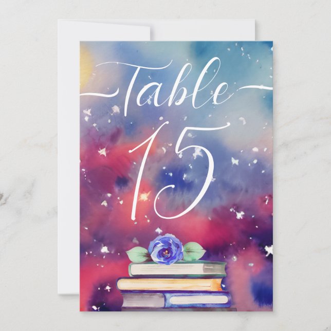 Boda caprichoso púrpura y rosa (Anverso)