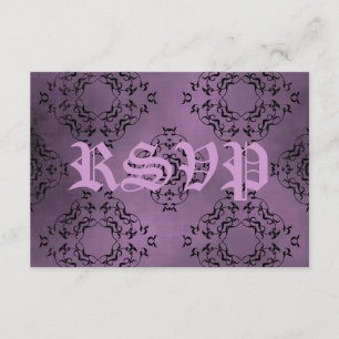 Boda casual gótica sucia malva morada RSVP