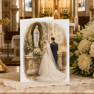 Boda Católica Agradecimiento Altar Mariano Recién 