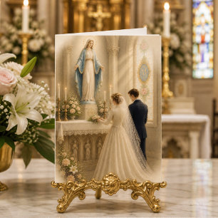 Boda Católica Agradecimiento Pareja Arrodillada Ma