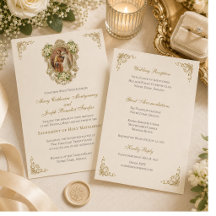 Boda Católica Invitación de Nupcias Misa