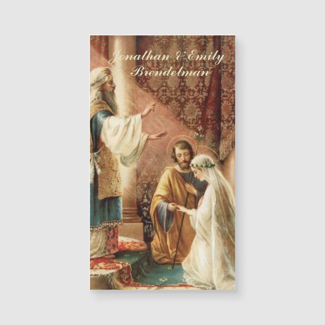 Boda católica Novia Groom favorece las tarjetas ma (Anverso)