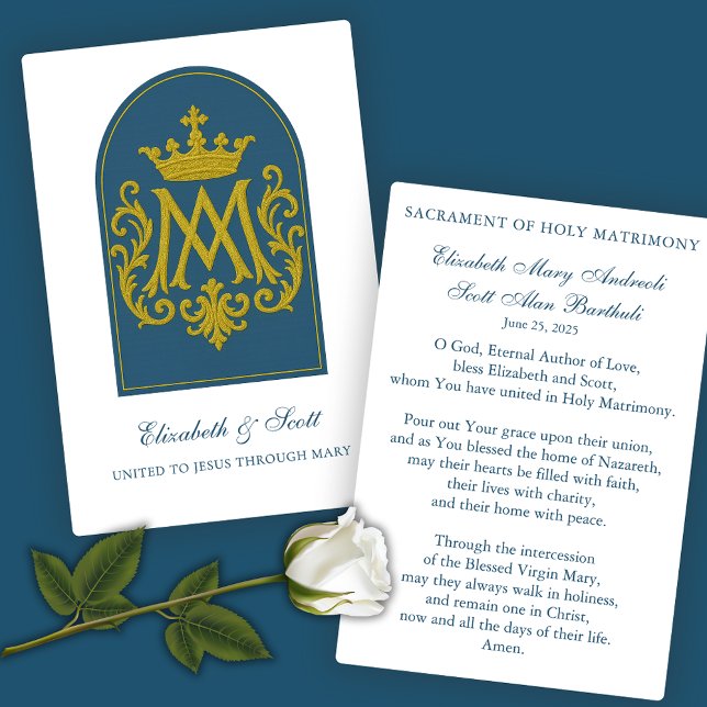 Boda católico Oración Marian Blue (Subido por el creador)