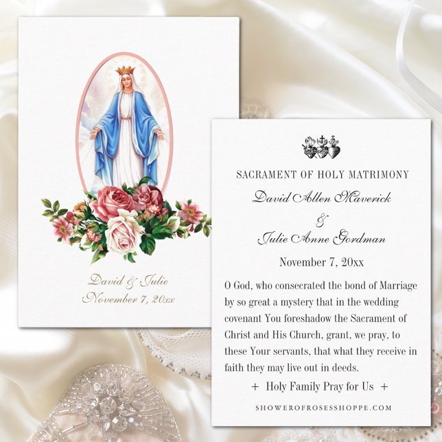 Boda Católico Santa Tarjeta Virgen María (Subido por el creador)
