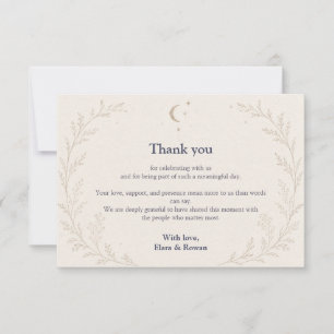 Boda Celestial Tarjeta de Agradecimiento de Boda N