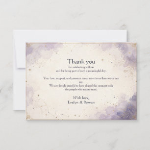 Boda Celestial Tarjeta de Agradecimiento de Boda N