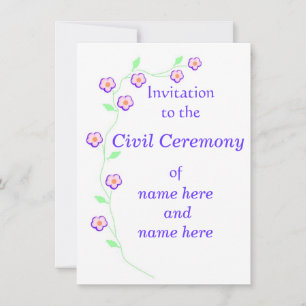 Boda/Ceremonia civil invitación Floral rosa
